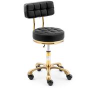 physa Rolling Stool with Backrest - 47 - 61 cm - 150 kg - black PHYSA GELA BLACK