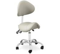 physa Saddle Chair - height-adjustable backrest and seat height - 51 - 65 cm - 150 kg - Grey, Silver PHYSA MANNHEIM GRAY