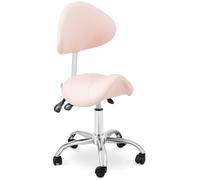 physa Saddle Chair - height-adjustable backrest and seat height - 51 - 65 cm - 150 kg - Pink, Silver PHYSA MANNHEIM POWDER PINK