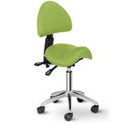 physa Saddle Chair with Back Support - 550-690 mm - 150 kg - Light green PHYSA BERLIN LIGHT GREEN