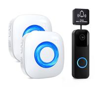 PHYSEN WET03B Wireless Doorbell Extender with 2 Receivers, Applicable to All Blink Doorbell Models, Convert Doorbell Chime Wired into Wireless Door, 58 Chimes & 5 Volume Door Chime for Home/Apartment