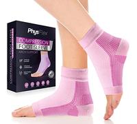 PhysFlex Compression Socks for Plantar Fasciitis, Achilles Tendonitis Relief - Ankle Compression Sleeve for Heel Spurs, Foot Swelling & Fatigue - Arch Support Brace for Everyday Use