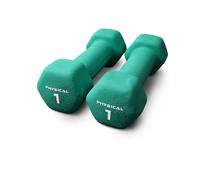 Physical 2 x 1kg Neo Hex Dumbbells - Teal - Weights for Body Toning, Cardio and Strength Training …
