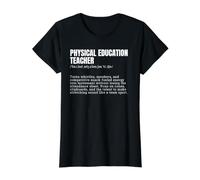Physical Education Teacher Definition PE Coach Value Graphic T-Shirt, Women, Black, XS