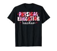 Physical Education Teacher Valentine Heart PE Fitness Coach T-Shirt