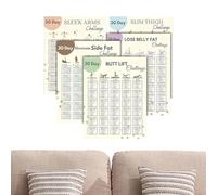 Physical Exercise Wall Poster - 30 Day Yoga Wall Chart - Physical Workout and Exercise Posters - Personal Training Meditation Home Bedroom Beginners
