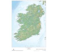 Physical Map of Ireland Wall Map - Laminated Poster - Size 82cm x 120cm - Perfect For Schools, Offices and Businesses - Clearly Shows County's, Towns And Roads