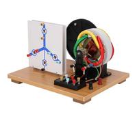 Physical Science Generator Trainer for Students, Manual Rotation Power Display, Three Phase Teaching Setup, Circuit Reference Panel, Alternating Output Comparison Hand Crank Generator Demonstrator Aid