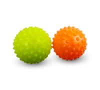 Physical Spiky Massage Balls - Orange & Green - Ideal for Yoga & Pilates & Self Massage