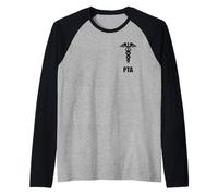 Physical Therapist Assistant PTA Caduceus Symbol Medical Raglan Baseball Tee