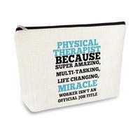Physical Therapist Gift for Women Cosmetic Bag Physical Therapist Appreciation Gifts PT PTA Gift Physical Therapy Makeup Bag Thank You Gift for Physical Therapists Assistant Christmas Birthday Gift