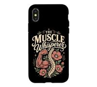 Physical Therapist PT Rose Flower The Muscle Whisperer Case for iPhone X/XS