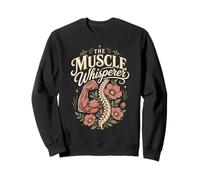 Physical Therapist PT Rose Flower The Muscle Whisperer Sweatshirt