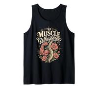 Physical Therapist PT Rose Flower The Muscle Whisperer Tank Top