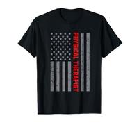 Physical Therapist Vintage US Flag for Men Dad T-Shirt