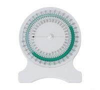 Physical Therapy Bubble Inclinometer for Measuring Range of Motion (ROM), Spinal Curvature & Joint Mobility - ABS Construction, 10 x 8.2 cm, Degree Dial(Green)