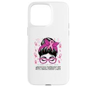 Physical Therapy In October We Wear Pink Women Breast Cancer Case for iPhone 15 Pro Max
