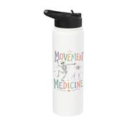 Physical Therapy Movement is Medicine Skeleton Stainless Steel Insulated Water Bottle
