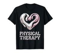 Physical Therapy Script Heart PT Therapist Design T-Shirt