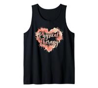 Physical Therapy Script Heart PT Therapist Design Tank Top