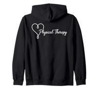 Physical Therapy Script Heart PT Therapist Design Zip Hoodie