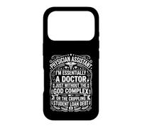 Physician Assistant No God Complex Retro Medical Typography Case for iPhone 17 Pro