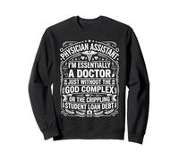 Physician Assistant No God Complex Retro Medical Typography Sweatshirt