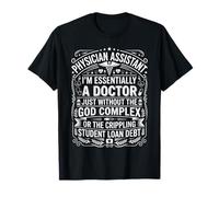 Physician Assistant No God Complex Retro Medical Typography T-Shirt