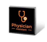 Physician Assistant Square Enamel Brooch Pin Button Badges Decoration Hat Clothing Bag Accessories Gift Crafts