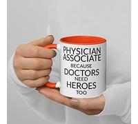 Physician Associate Gift, Physician Associate Mug, Physician Associate Gift For Women Men Colleague, Physician Associate Thank You Birthday Secret Santa Christmas New Job Gift, Doctors Need Heroes Too