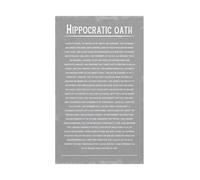 Physician Hippocratic Oath Canvas Wall Hanging Ethics Poster Motivational Office Decor Gift
