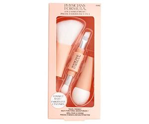 Physicians Formula 4-in-1 Makeup Brush for Effortless Application On the Go - Eyeshadow, Eyeliner/Brow, Bronzer/Blush, Foundation/Concealer Sponge