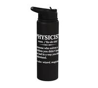 Physicist Definition Science Lover Physics Teacher Nerd Geek Stainless Steel Insulated Water Bottle
