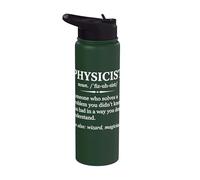 Physicist Definition Science Lover Physics Teacher Nerd Geek Stainless Steel Insulated Water Bottle