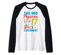 Physics 17th Birthday Mad Physician 17 Year Old Science Raglan Baseball Tee