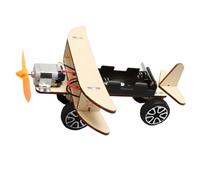 Physics Class Plane Build Model with Wooden Panels, Visible Powered Structure and Propeller for Guided Science Demonstration Tasks Electric Plane Science Model Wooden Build Physics Classroom Project