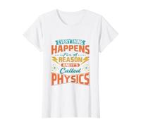 Physics Design for Science Teacher - It's Called Physics Value Graphic T-Shirt, Women, White, S