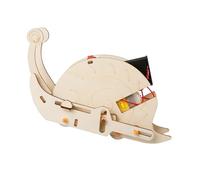 Physics Educational Tool Funny Electric Snail Model Wooden Hand Craft Set for Students Learning Dynamic and Friction School Project