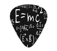 Physics Formula Law E=Mc2,12 Pcs Guitar Pick,3 Different Thickness Plectrums for Acoustic Guitar Bass Ukulele (0.46mm 0.96mm 0.71mm)