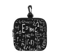 Physics Formula Law E=Mc2, Coin Purse Square Zipper Storage Bag, Change Pouch with Lobster Buckle Clasp Buckle, Change Purse