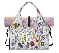 Physics Formulas Sports Duffel Bag for Women Men Scientific Formulas Weekend Overnight Bag with Shoe Compartment Shoulder Tote Luggage Bag for Yoga Gym Travel
