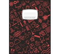 Physics Icons Notebook: 8.5" x 11" | Wide Ruled | For Students in Middle School, High School, and College Science Classes
