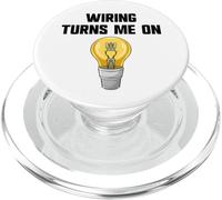 Physics Joke Wiring Turns Me On Funny Electrician PopSockets PopGrip for MagSafe