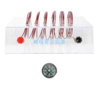 Physics Left-Hand Rule & Ampere's Law Experiment Kit, Solenoid Teaching Instrument With Magnetic Needle And Powder