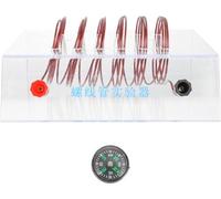 Physics Left-Hand Rule & Ampere's Law Experiment Kit, Solenoid Teaching Instrument With Magnetic Needle And Powder
