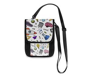 Physics Maths Astronomy Small Crossbody Wallet, Purse Cell Phone Bag, Passport Holder with Credit Card Slots
