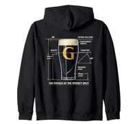 Physics of Perfect Split The G St Patricks Day Irish Drinks Zip Hoodie