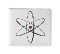 Physics of Quantum Men Wallet Leather Bifold Wallets with Window Slim Minimalist Front Pocket