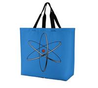 Physics Of Quantum Reusable Grocery Bag Large Capacity Foldable Shopping Tote with Inner Pocket