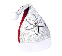 Physics Of Quantum Sequins Santa Hat Christmas Cap Xmas Adult Headwear for Holiday Party New Year Festive
